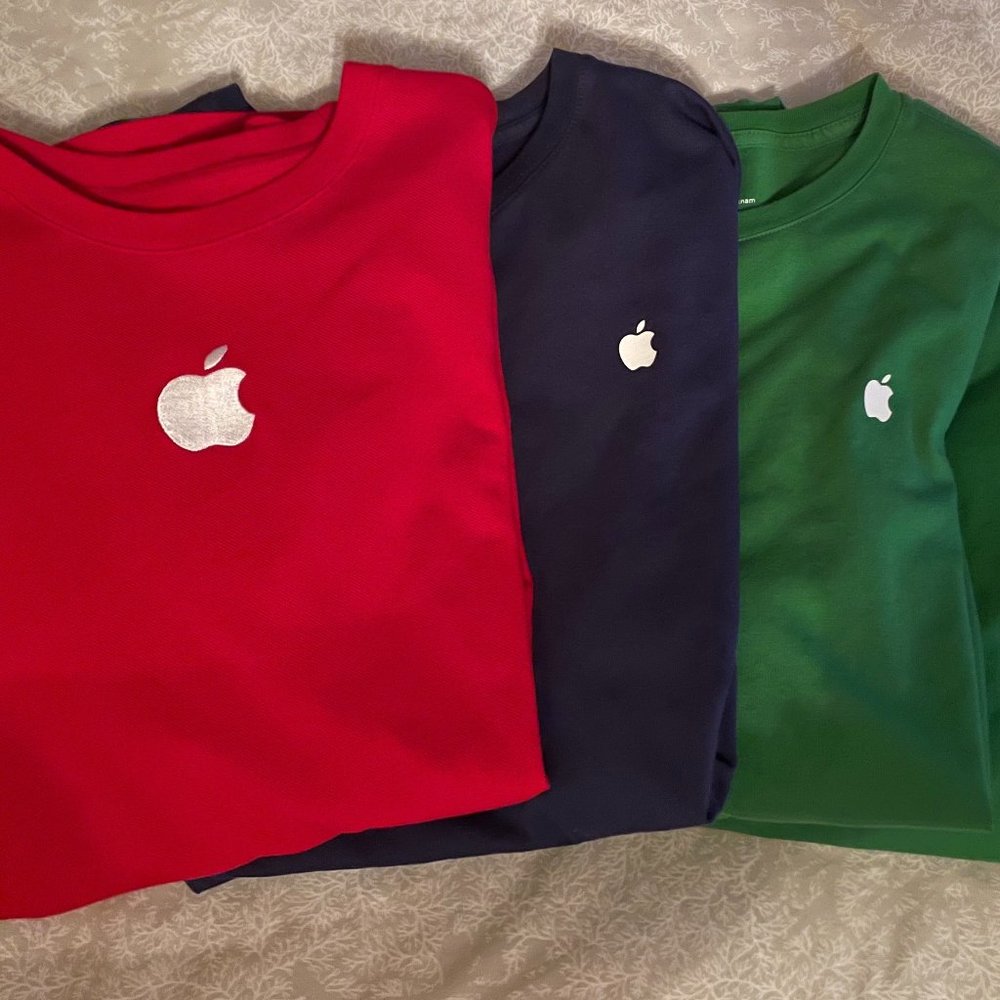 Set of 3 Vintage Apple Employee T-shirts Sz M